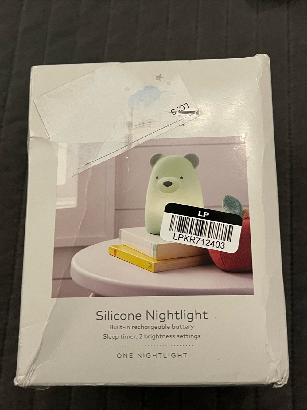 Cloud Island Bear Silicone Nightlight – Rechargeable LED Night Light